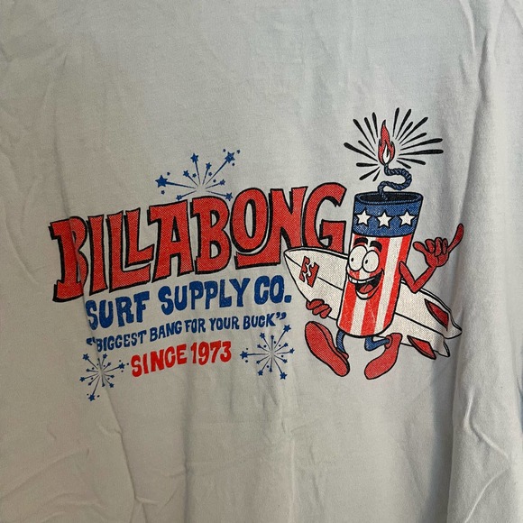 Billabong 4th of July Firecracker T-Shirt size S Core Fit - Picture 5 of 5